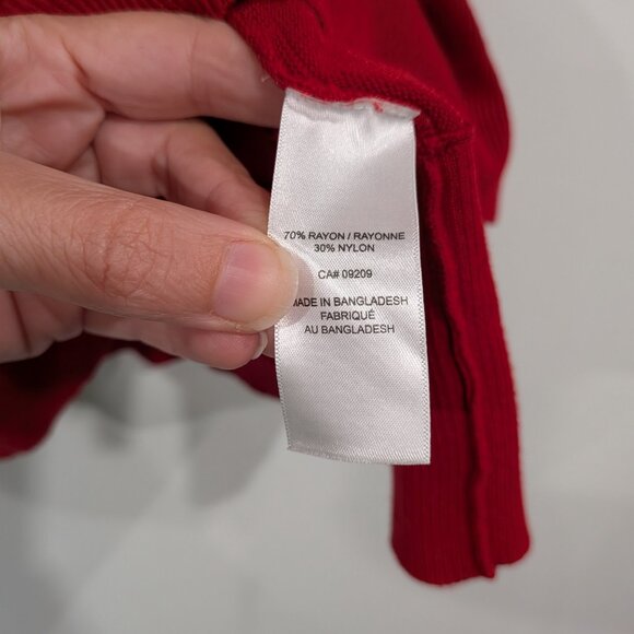 Cleo 3/4 Sleeve Batwing Striped Sweater Red Size XXL - Picture 3 of 6